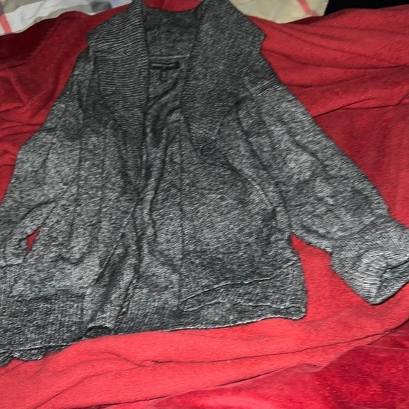 Banana Republic charcoal grey knit open  cardigan Sz XS - Picture 7 of 15